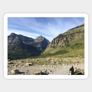 Mountains and Wispy Clouds Sticker